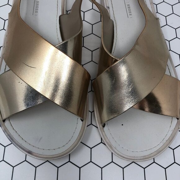 Asos Metallic Gold Freda Slingback Sandals 11 - Picture 5 of 8